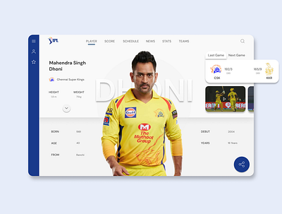 players stats web ui app branding design typography ui uiux userinterface ux webapp webdesign website