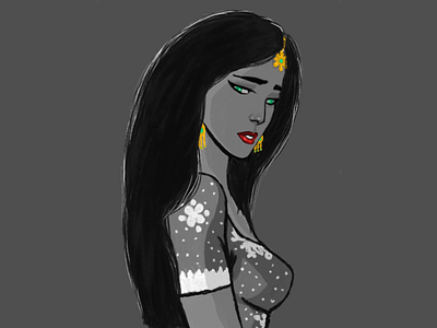 Indian girl digital art