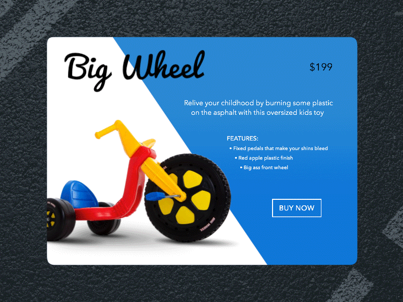 Product Card - Rebound big wheel product card responsive ui