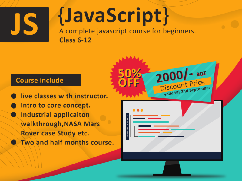 JS poster design by ashik hossain on Dribbble