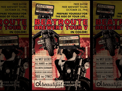 Beatroute Brewery Tour V - Gig Poster gig poster poster poster design