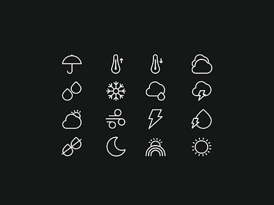 Weather Icon collocation design icon icon app lineicons weather icon