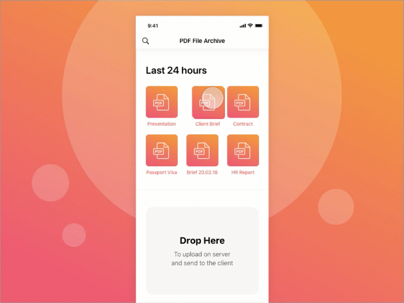 PDF Upload Animation by Andrei Nasonov on Dribbble