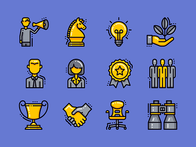 Business Icons - The Robot Family