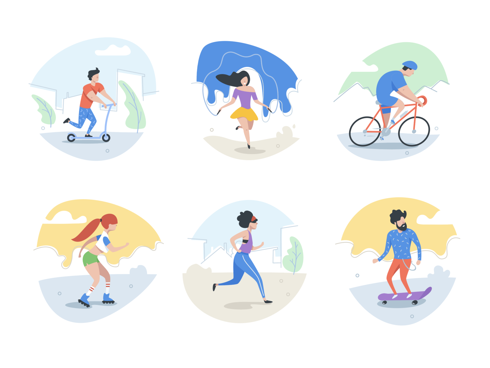 Outdoor activities - Pack 1 by INK MNK on Dribbble