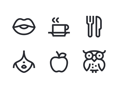 Icons for bank app - work in progress app apple banking beauty coffee design flat food food app icon icons learning line line art flat owl ui ux