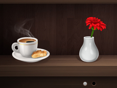 Oeffnungszeitenapp1 coffee design flower icon illustration iphone