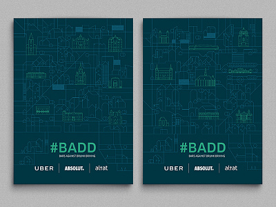UBER BADD - Posters illustration line art flat poster uber vector