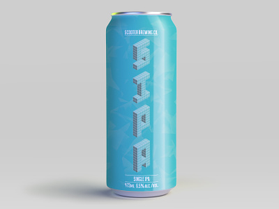 Scooter Brewing Single IPA Label beer branding design graphic design illustration isometric