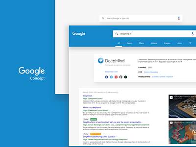 Google Search - Redesign concept google redesign search