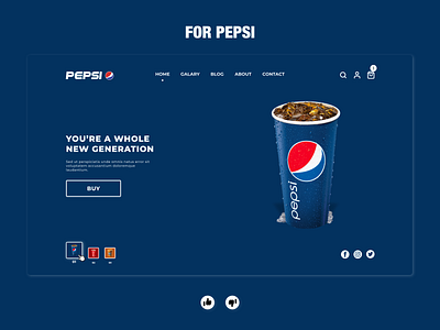 Web Design For Pepsi adobe xd design figma pepsi shop shopping store style web design