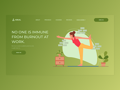 Ideal design figma sport web design yoga