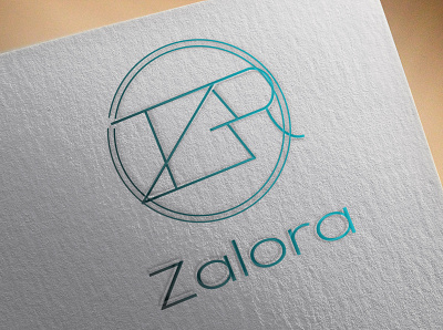zalora logo design illustration lineart logo vector