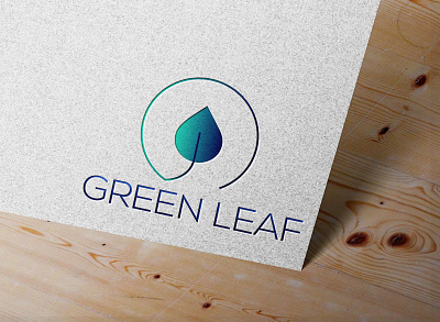 green leaf logo aestattic flat illustration logo
