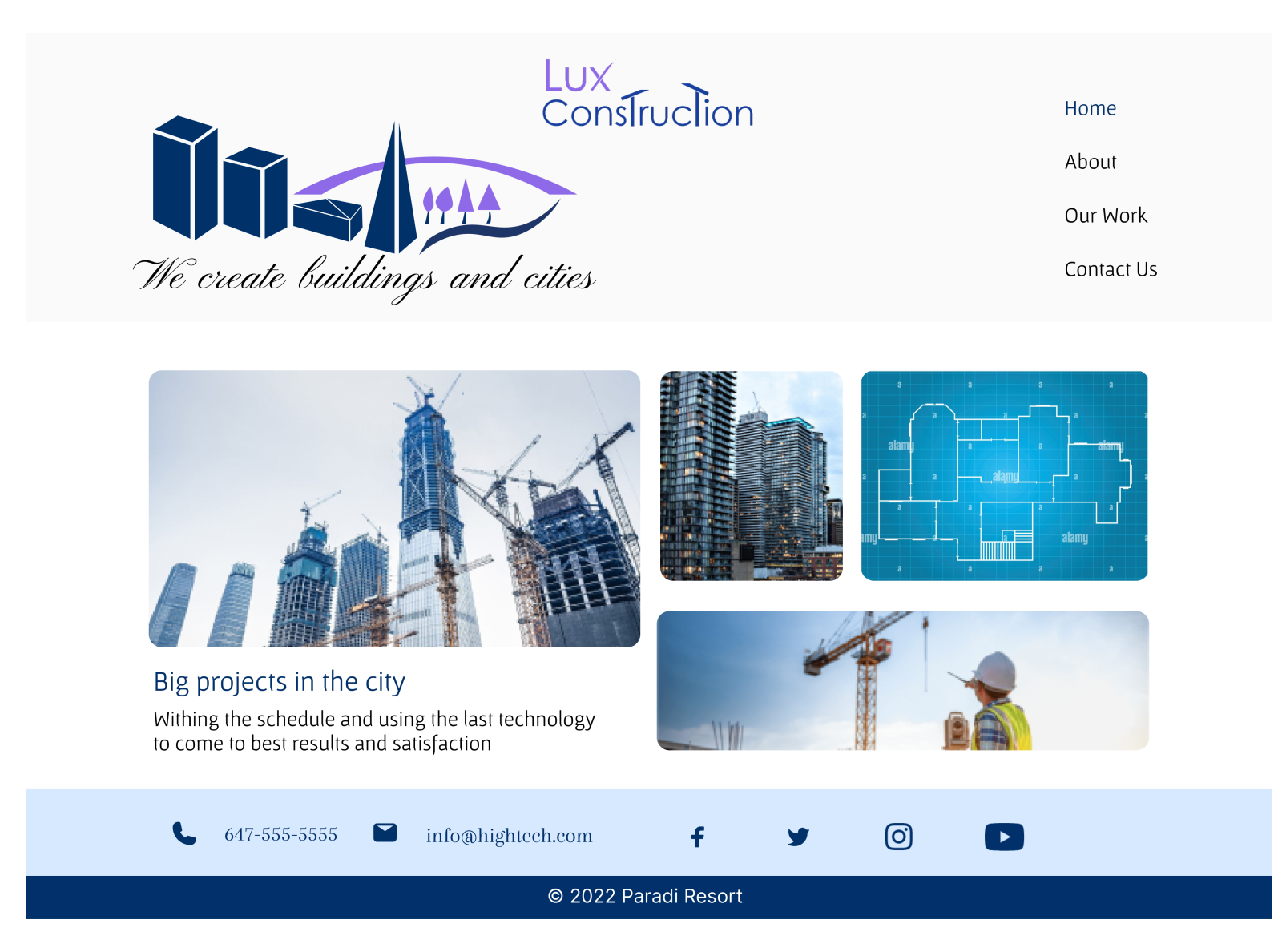 Lux Construction by Aws Al on Dribbble