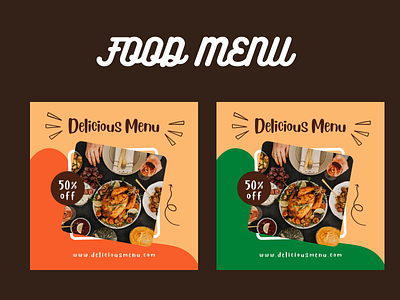Food menu cover design graphic design