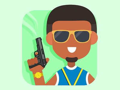 Gangster Icon boy crime evil game icon gangster gun icon