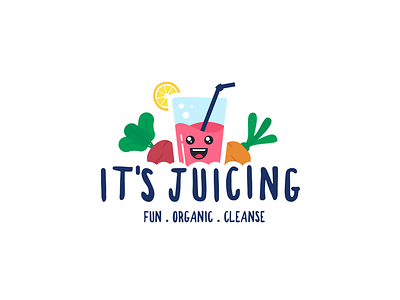 Juicing Logo fun logo organic