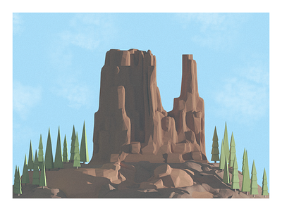 Back to the Canyon 3d c4d canyon cinema4d colors illustration lowpoly render