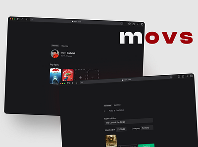 movs - Cinema application branding design logo movie streaming ui