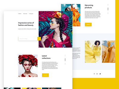fashion & beauty e-commerce site categories clean design ecommerce photography sketchapp ui ux web design