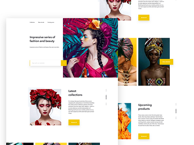fashion & beauty e-commerce site categories clean design ecommerce design sketchapp ui ux web design