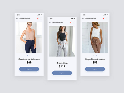 exploration - products presentation clean ecommerce iphone x mobile app products page sketchapp ui ux