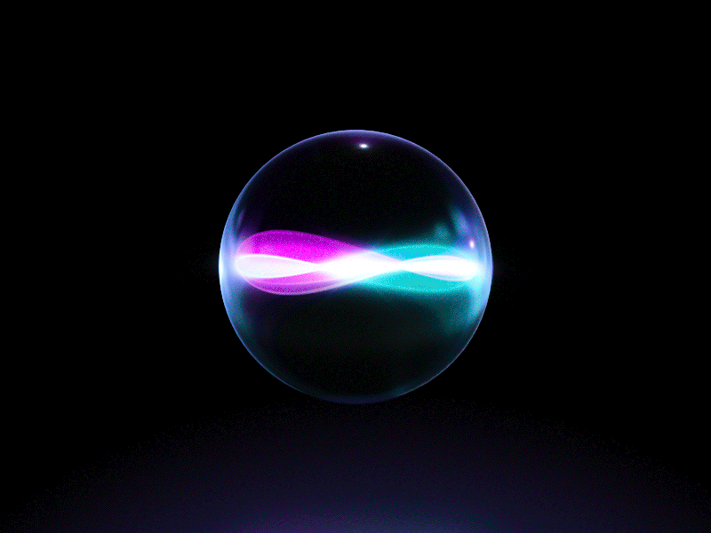 Voice Assistant Motion Exploration animation ball glass glow siri sphere ui voice assistant waves