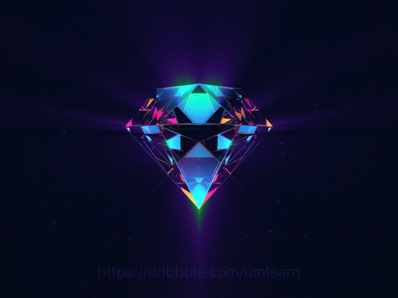 Diamond 3d animation c4d diamond glass glow icon pop reflection shine sketch stars