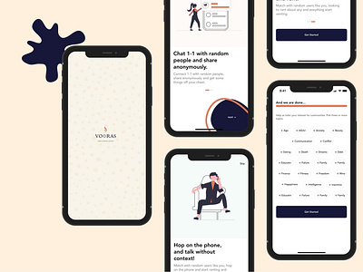 Vooras- a mental health app app design product design ui ux