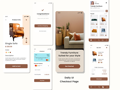 Furniture App Design app design ui ux