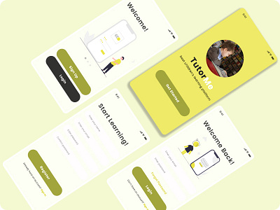 TutorMe Learning App app branding design illustration ui ux