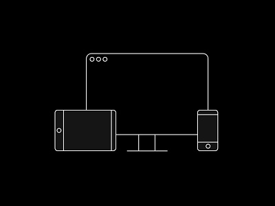 Devices clean design icon illustration imac ipad iphone minimal screens ui vector