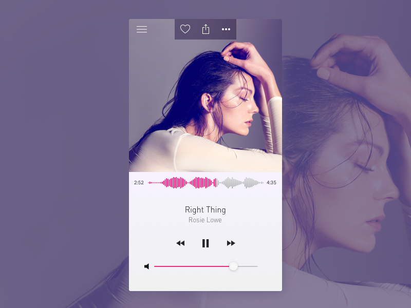 Daily UI #009: Music Player by Shed Collective on Dribbble