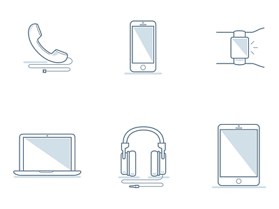 Phone Room Iconography communication illustration line work mobile office phone poster print room