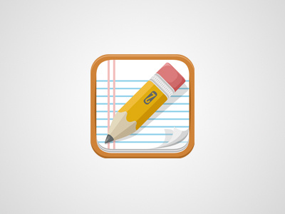 Pencil Icon app icon icon icon design ios ios icon notepad pencil