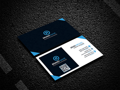 Corporate Business Card blue business card business card design business card template business cards card card design company template corporate creative design graphic design hi quality id name card professional simple business card ui unice visiting card