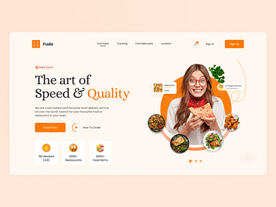 Food Delivery Landing Page 🍕 burger cafe cheese cooking delivery food foodanddrink foodapp foodie homepage landingpage menu order page parcel pepperoni pizza pizzeria restaurant slice