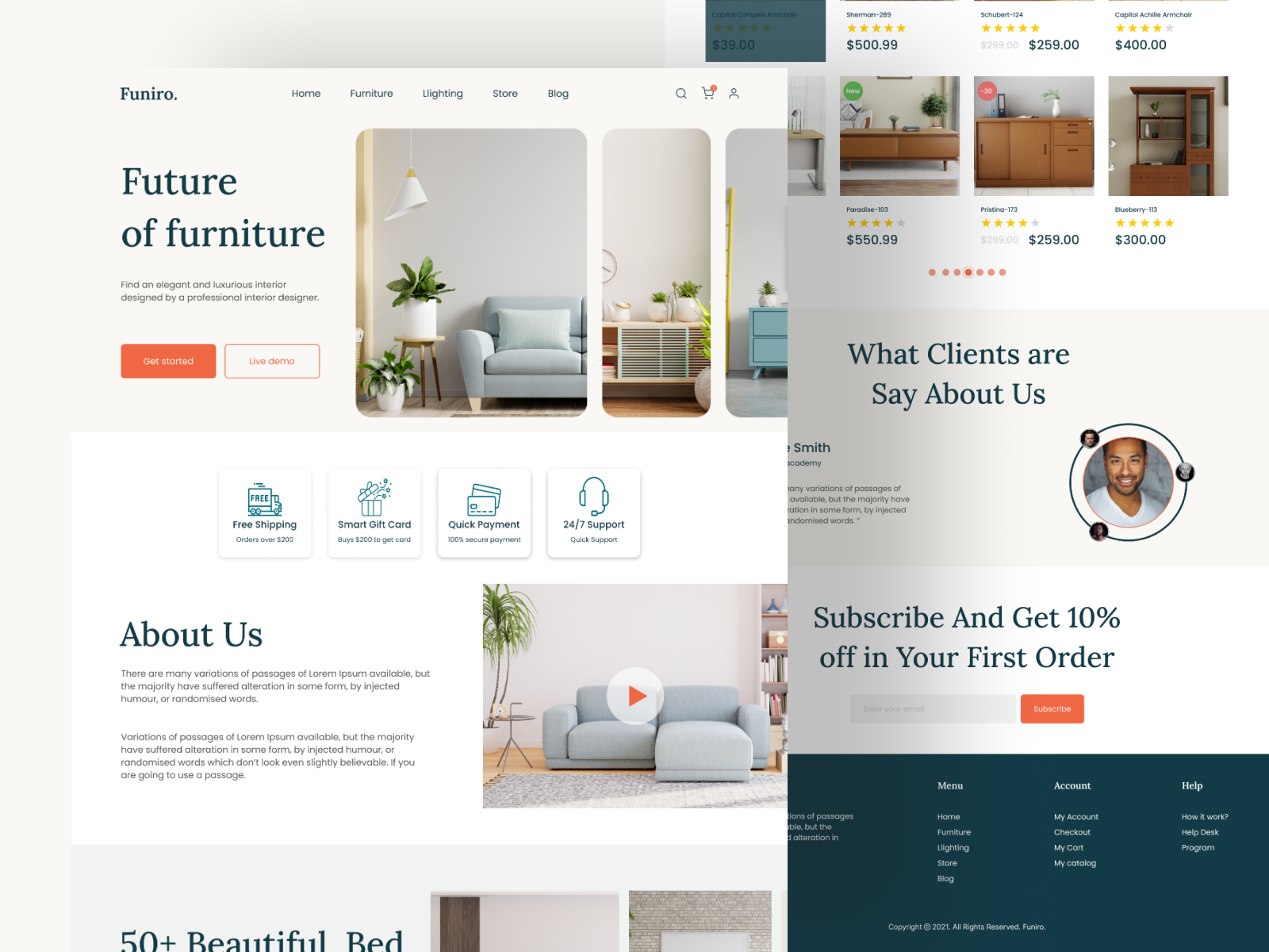 Interior Design Landing Page by Md. Saikat Hawlader on Dribbble