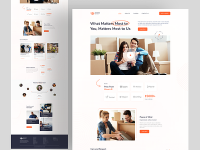 Packers and movers landing page