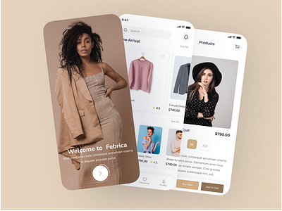 Fashion Mobile App UI