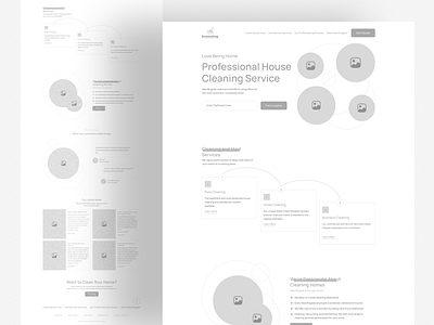 Cleaning Service Website Wireframe
