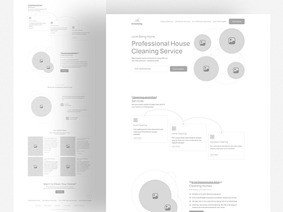 Cleaning Service Website Wireframe