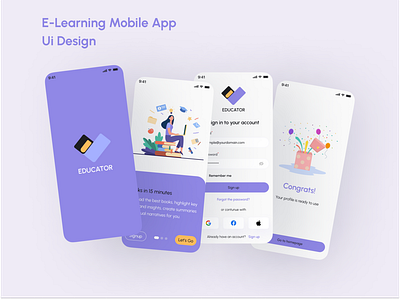 E-Learning Mobile App Ui Design