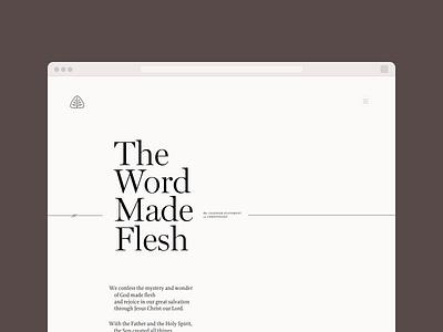 Statement of Christology digital book miller mobile first proforma responsive typography web design website