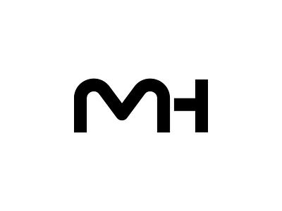 MH Monogram brand branding logomark mh modernist monogram monoweight