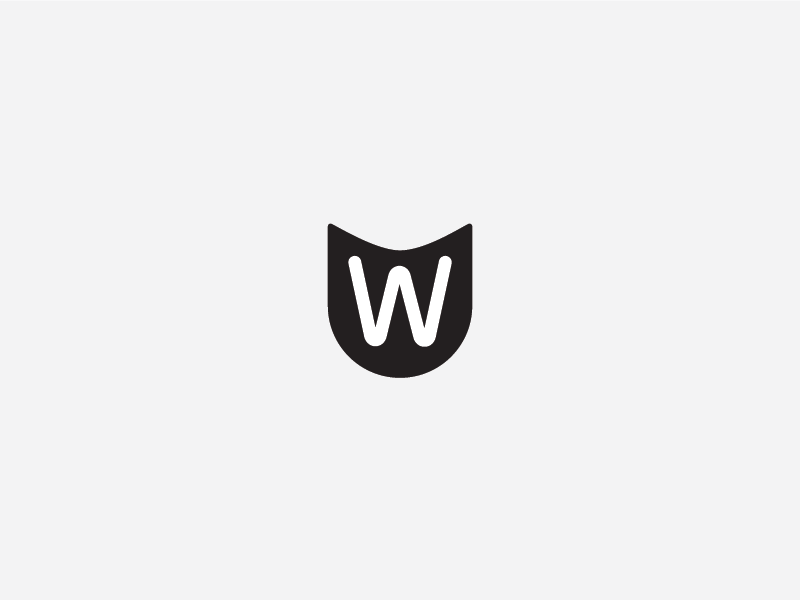 W Emblem keepitugly monochrome simple geometry shield emblem w brand
