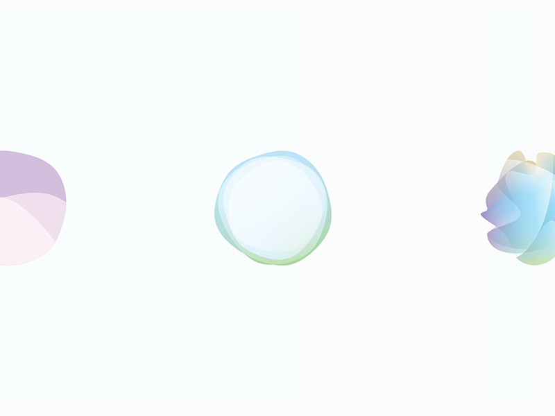 Bubbles and Amoebas. circular pastel colorful identity blending modes ai abstract brand