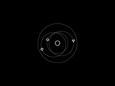 005—Orbital branding dark geometric geometry illustration minimal retrofuture scifi space