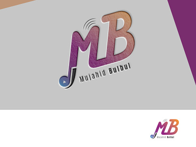 mujahid bulbul mb logo bulbul clean logo creative logo ebad bin siddik illustration logo mb logo minimalist mujahidul islam bulbul music icon music logo muzahidul islam bulbul singer logo